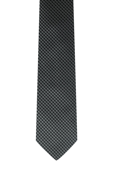 Medium Anthracite Patterned Tie