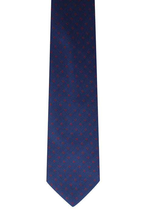 Dark Blue Patterned Tie