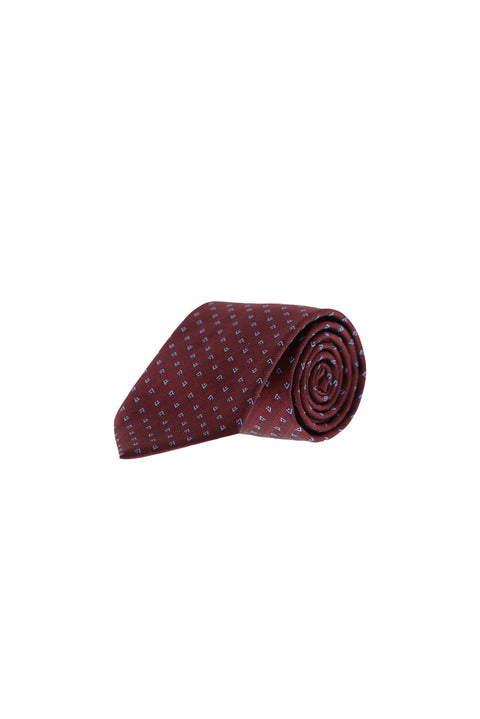 Dark Red Patterned Tie