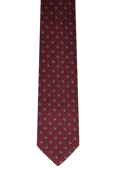 Dark Red Patterned Tie