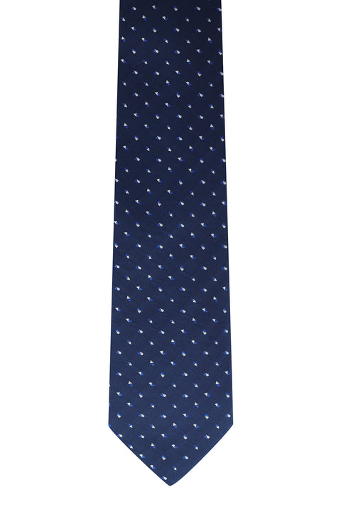 Navy Patterned Tie