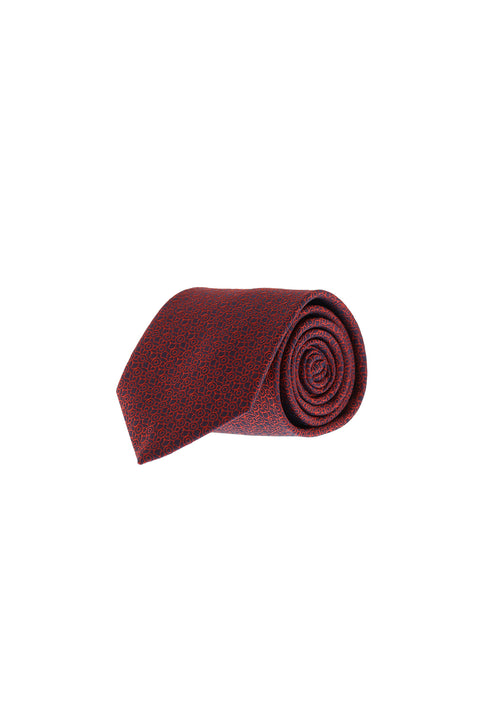 Dark Red Patterned Tie