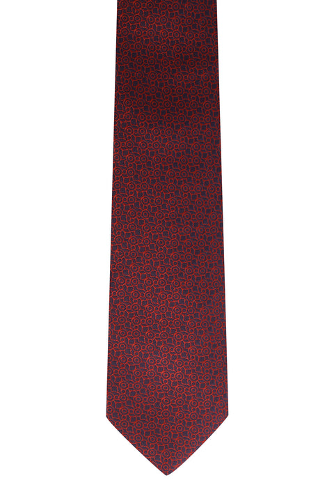 Dark Red Patterned Tie