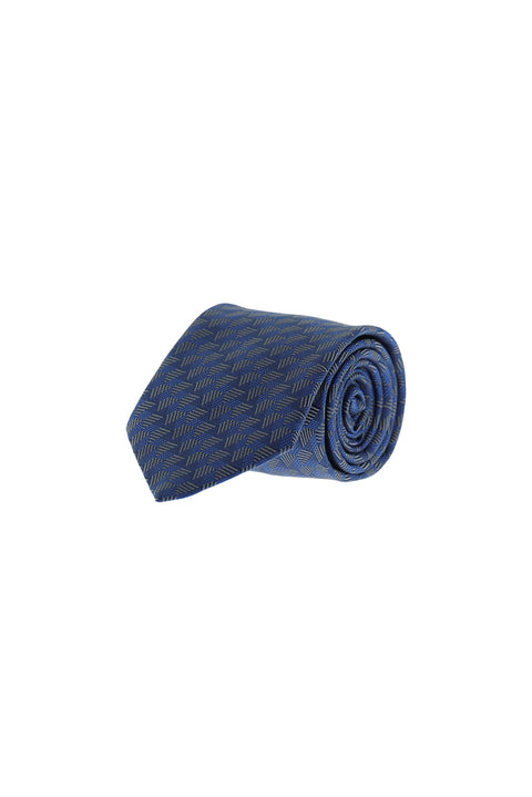 Dark Blue Patterned Tie