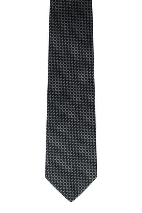 Medium Anthracite Patterned Tie