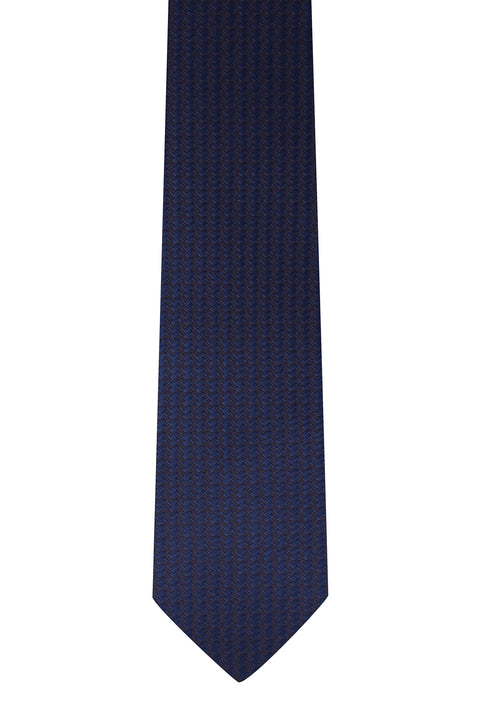 Dark Navy Patterned Tie