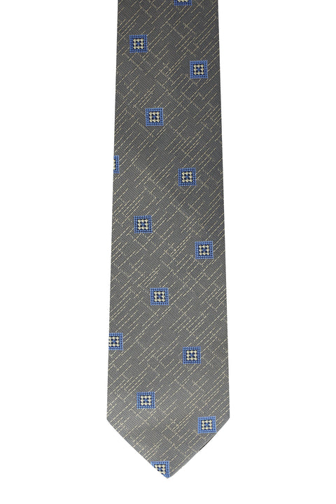 Dark Beige Patterned Tie