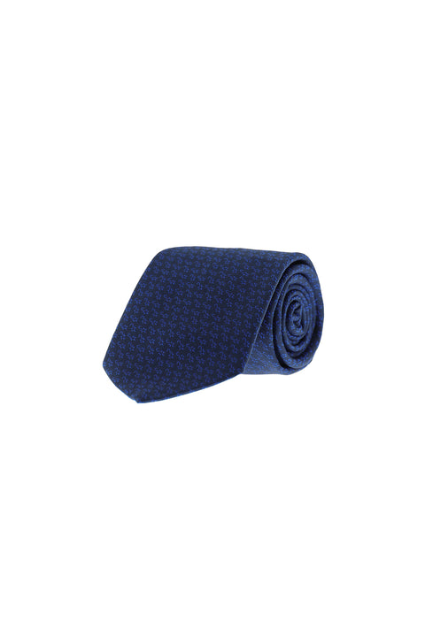 Blue Floral Pattern Tie