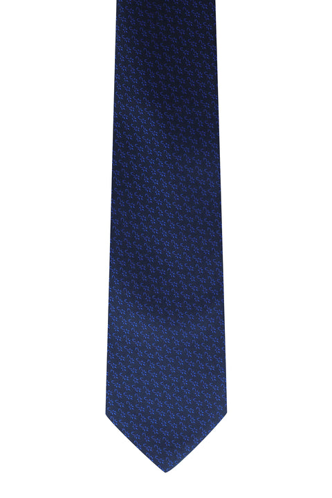 Blue Floral Pattern Tie
