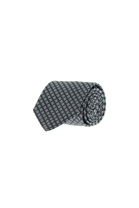 White Patterned Tie