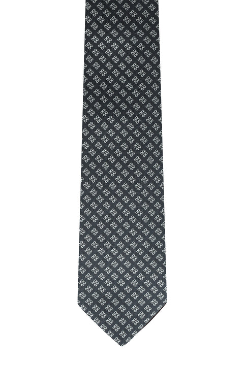 White Patterned Tie