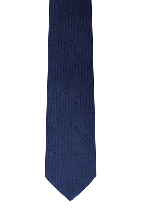 Dark Navy Shawl Pattern Tie