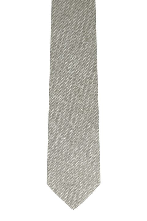 Medium Beige Armure Patterned Tie