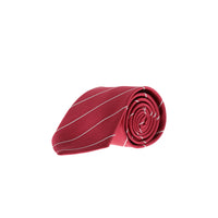 Dark Red Striped Tie