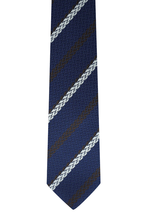 Dark Navy Striped Tie