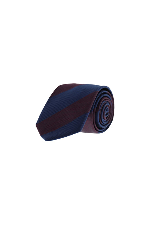 Medium Navy Striped Tie