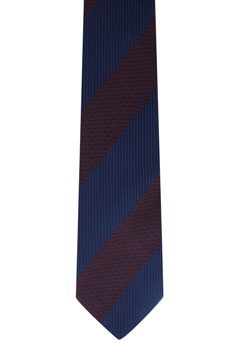 Medium Navy Striped Tie