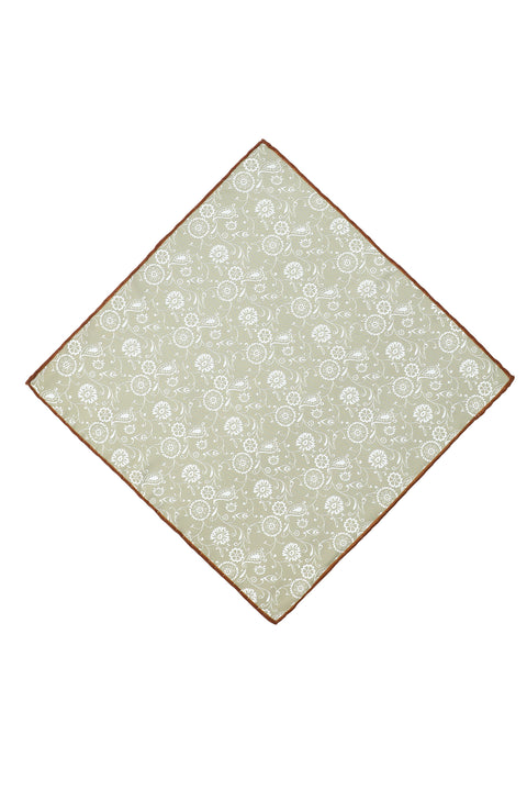 Light Beige Patterned Handkerchief