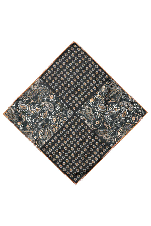 Black Patterned Handkerchief
