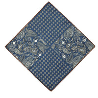 Dark Navy Patterned Handkerchief