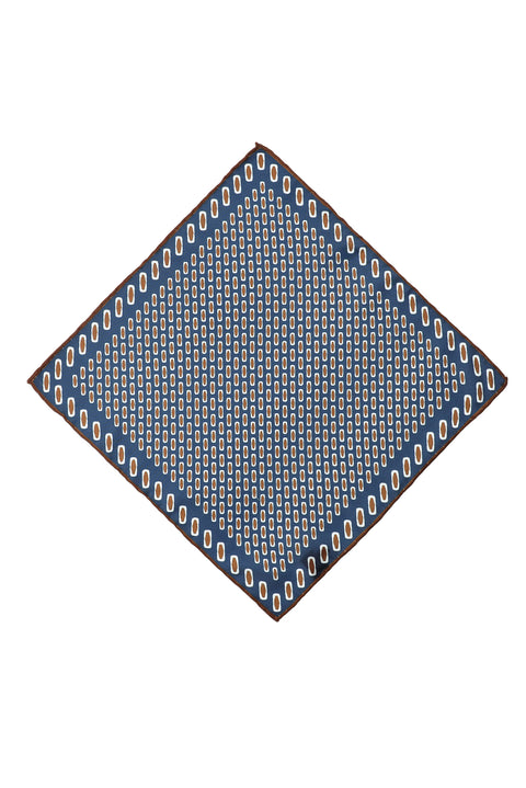 Dark Navy Patterned Handkerchief