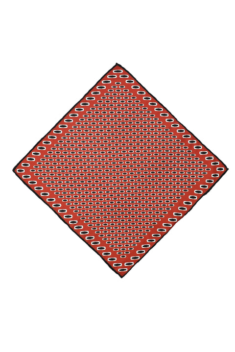 Flag Red Patterned Handkerchief