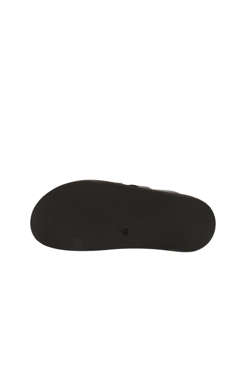 Medium Brown Leather Slippers