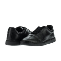 Black Leather Sneaker Shoes