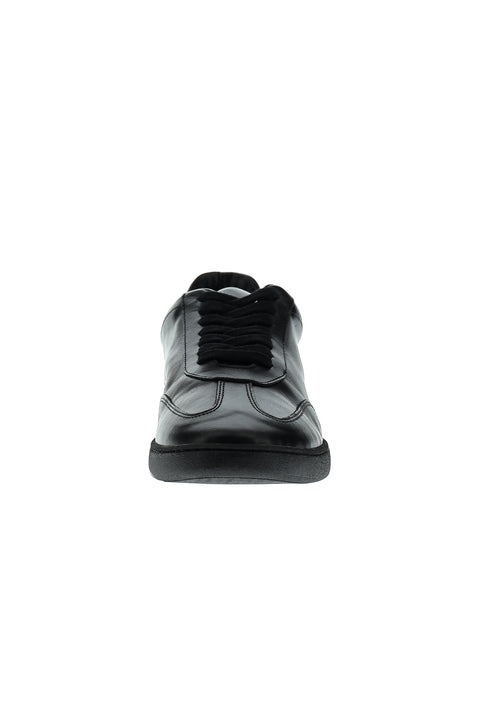 Black Leather Sneaker Shoes