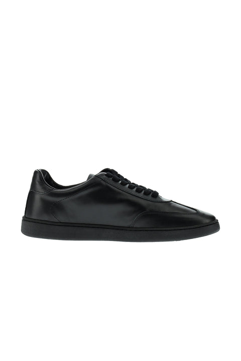 Black Leather Sneaker Shoes