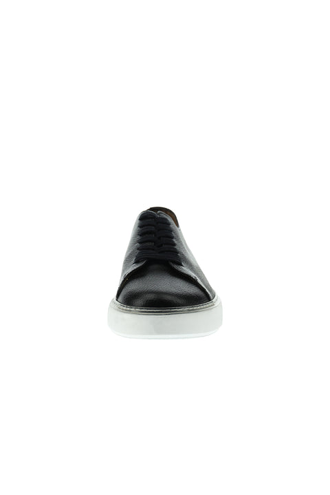 Black Leather Sneaker Shoes