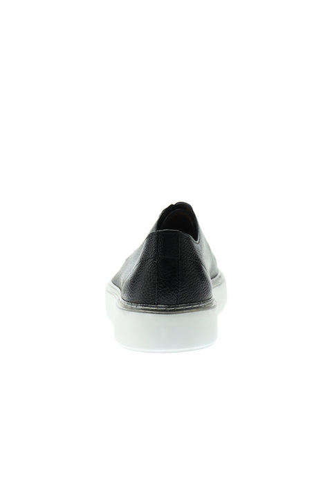 Black Leather Sneaker Shoes