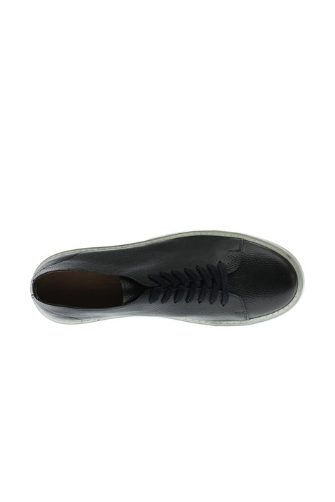 Black Leather Sneaker Shoes