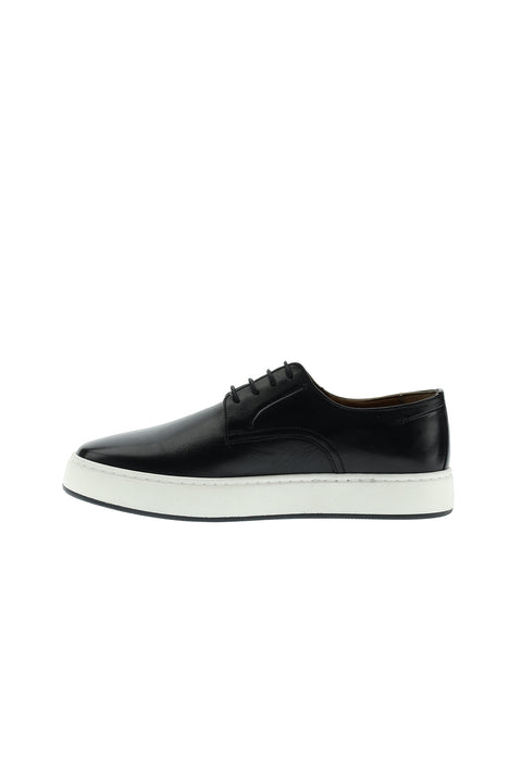 Siyah Techno-Line Sneaker Deri Ayakkabı