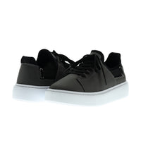 Medium Grey Techno-Line Leather Sneaker Shoes