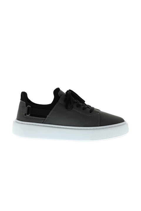 Medium Grey Techno-Line Leather Sneaker Shoes