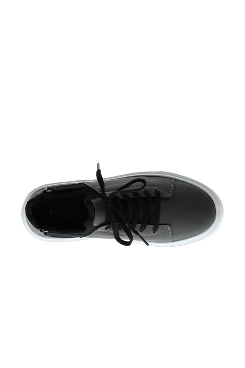 Medium Grey Techno-Line Leather Sneaker Shoes