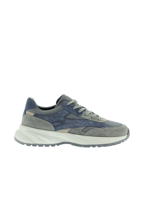 Medium Grey Suede Leather Casual Breathable Sports Shoe Sneaker