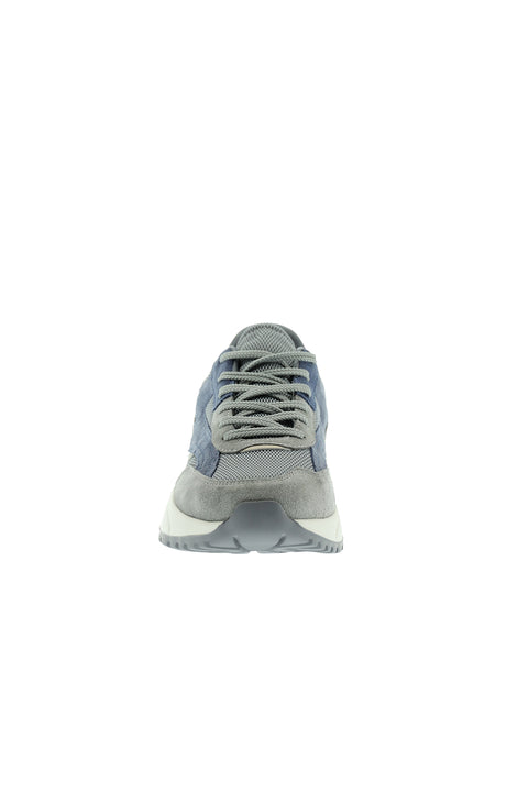 Medium Grey Suede Leather Casual Breathable Sports Shoe Sneaker