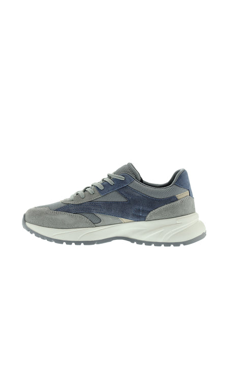 Medium Grey Suede Leather Casual Breathable Sports Shoe Sneaker