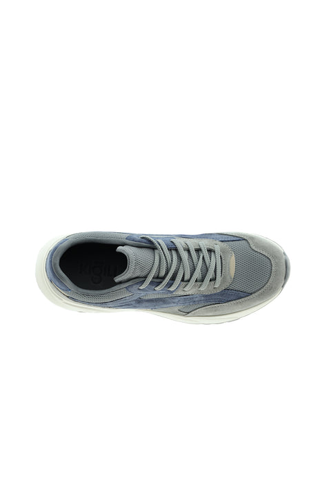 Medium Grey Suede Leather Casual Breathable Sports Shoe Sneaker