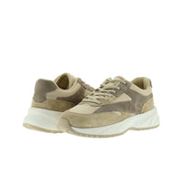 Medium Beige Suede Leather Casual Breathable Sports Shoes Sneakers