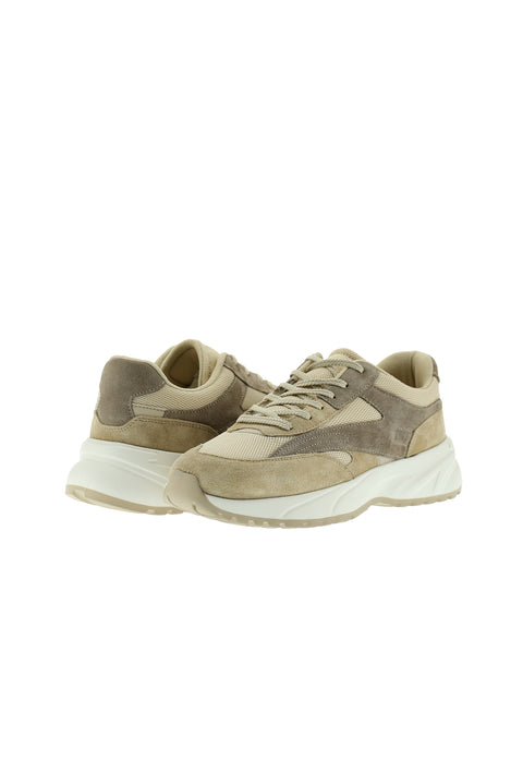Medium Beige Suede Leather Casual Breathable Sports Shoes Sneakers