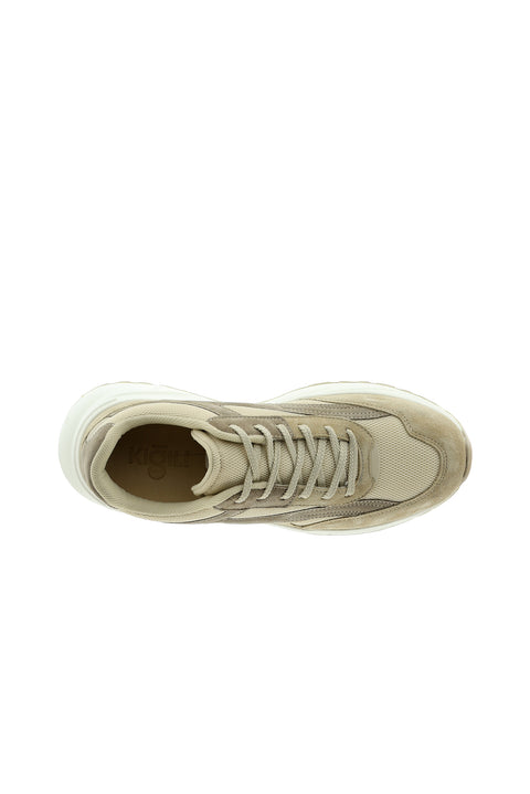 Medium Beige Suede Leather Casual Breathable Sports Shoes Sneakers