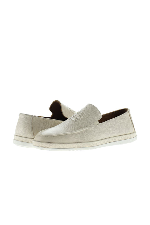 Medium Beige Casual Leather Loafer Shoes