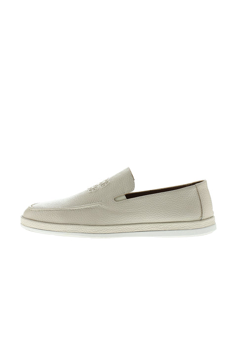 Medium Beige Casual Leather Loafer Shoes