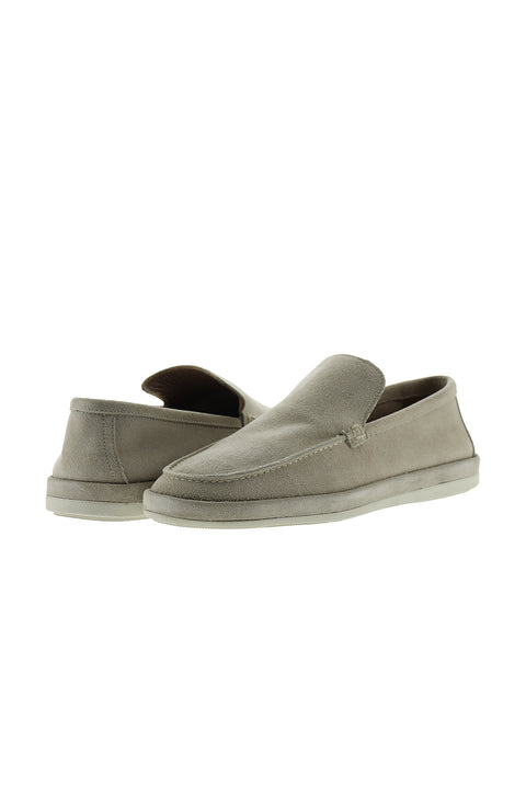 Orta Gri Süet Casual Loafer Deri Ayakkabı