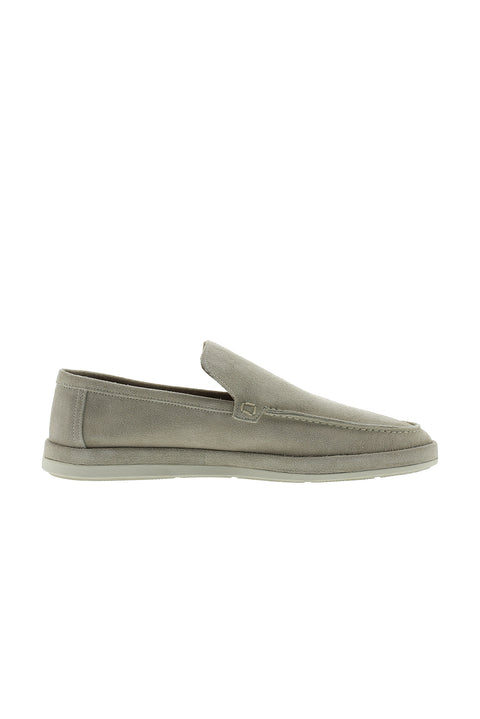 Orta Gri Süet Casual Loafer Deri Ayakkabı