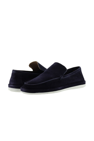 Koyu Lacivert Süet Casual Loafer Deri Ayakkabı