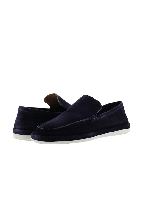 Dark Navy Suede Casual Loafer Leather Shoes